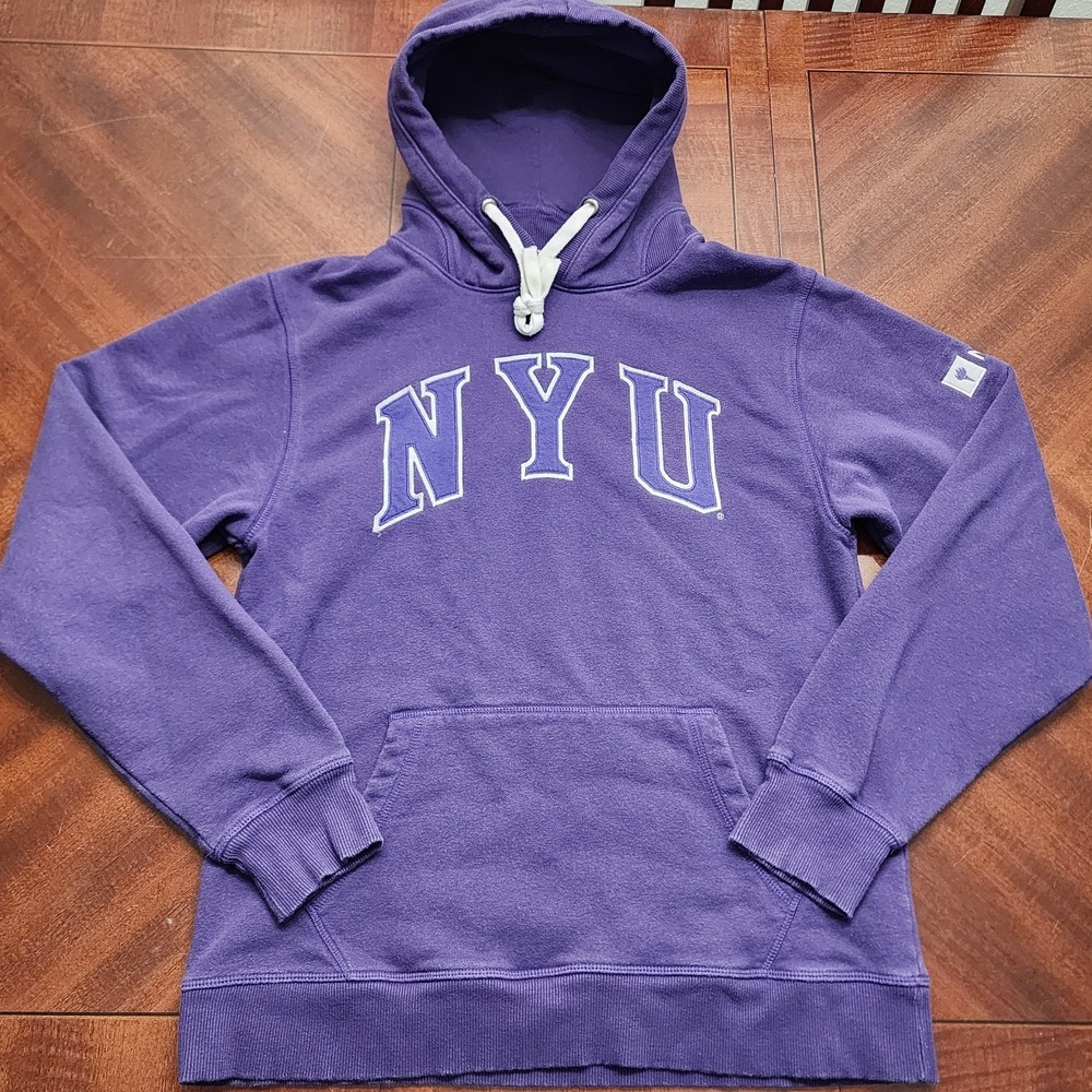 New York University NYU Sweatshirt Women M Purple League 91 Hoodie Pullover NCAA
